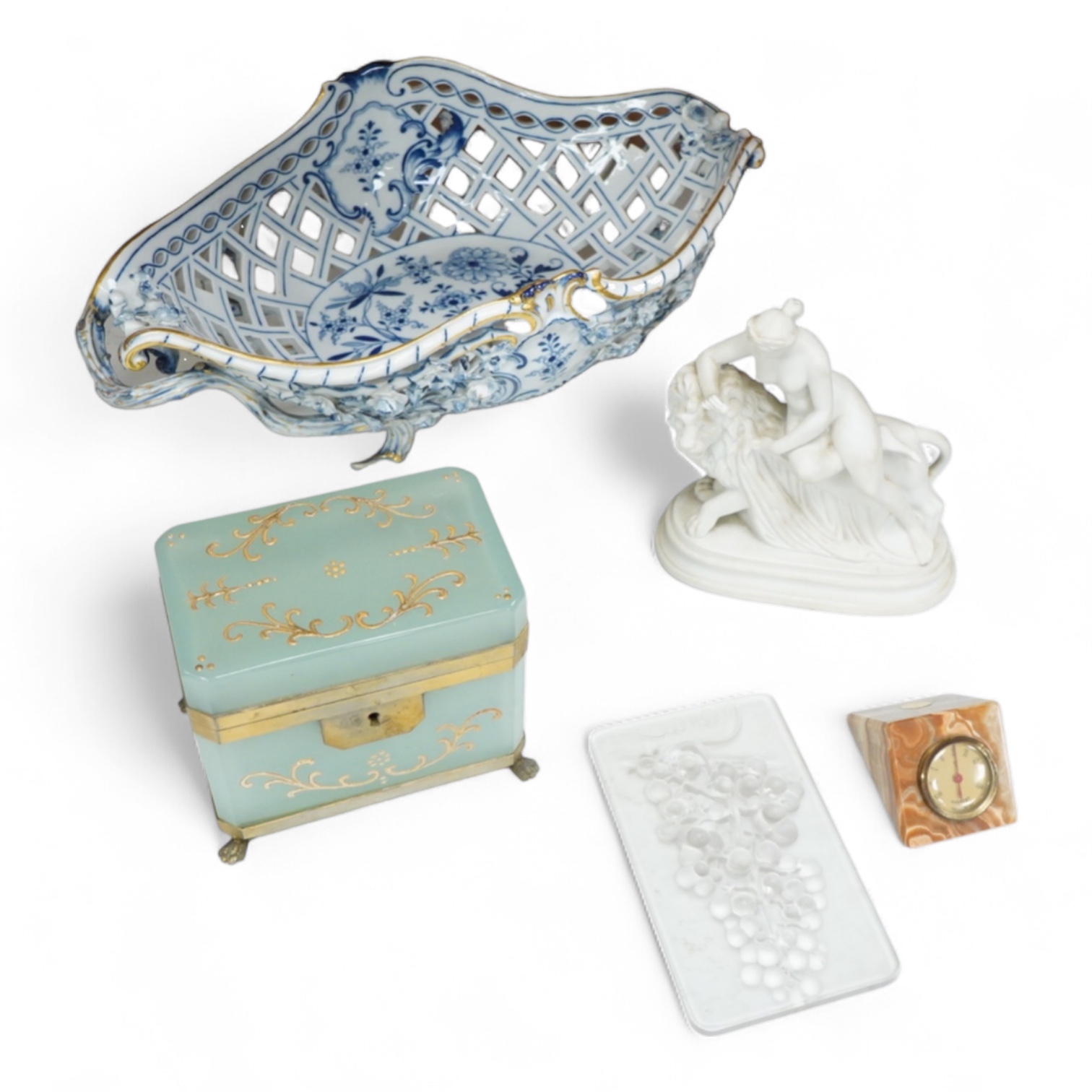 A group of various collectables to include Meissen, glass, etc.